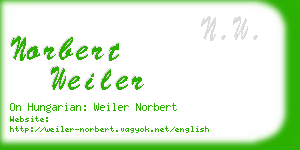 norbert weiler business card